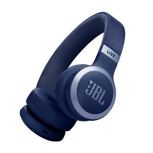 JBL Live 670NC - Blue - Wireless On-Ear Headphones with True Adaptive Noise Cancelling - Hero